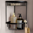 Miller Basket Matt Black Miller Signature Two Tier Corner Wire Shower Basket