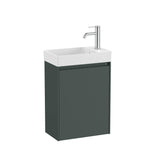Roca Cloakroom Vanity Unit Matt Green Roca Ona 450mm Wall Mounted One Door Cloakroom Vanity Unit with Basin