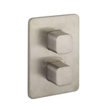 Crosswater Concealed Shower Valve Crosswater Glide II Crossbox 3 Outlet Trimset  in Brushed Stainless Steel Effect