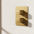 Crosswater Concealed Shower Valve Brushed Brass Crosswater Glide II Crossbox 2 Outlet Multi-Flow Trimset