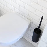 Smedbo Toilet Brush Smedbo Beslagsboden Cube Self-Adhesive Wall Mounted Toilet Brush and Holder