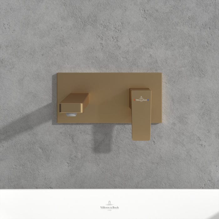 Villeroy & Boch Wall Mounted Basin Tap Villeroy & Boch Architectura Single Lever Basin Mixer Tap with Push Open Waste