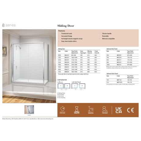 Merlyn Sliding Shower Door Merlyn Series 8 Sliding Shower Door