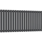 Aquarius Bathrooms Column Radiator 600 x1140mm Aquarius Athens Single Horizontal Column Radiator in Anthracite