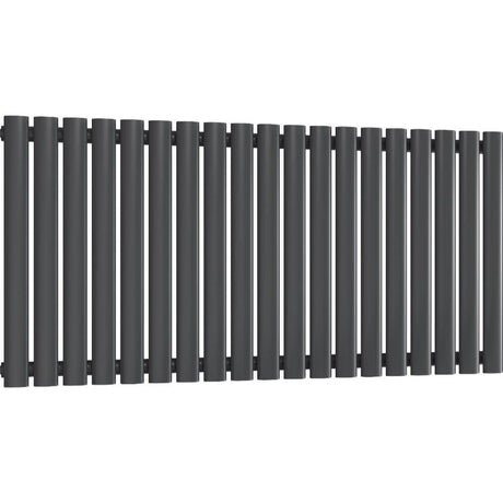 Aquarius Bathrooms Column Radiator 600 x1140mm Aquarius Athens Single Horizontal Column Radiator in Anthracite