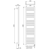 Vogue Ladder Rail Vogue Chube Straight Ladder Rail in Polished Stainless Steel