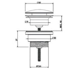 Crosswater Basin Waste Crosswater Universal Click Clack Basin Waste