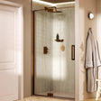 Crosswater Pivot Shower Door Crosswater Optix 10 Pivot Door with Inline Panel 1200mm in Brushed Bronze