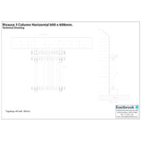 Eastbrook Column Radiator Eastbrook Rivassa Traditional 3 Column Radiator in Chrome Effect