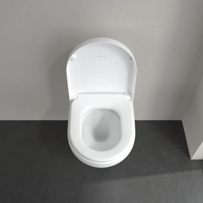 Villeroy & Boch Wall Hung Toilet Villeroy & Boch Architectura Compact Wall Hung Toilet with TwistFlush and Soft Close Seat