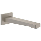 Villeroy & Boch Bath Spout Brushed Nickel Villeroy & Boch Architectura Square Wall Mounted Bath Spout