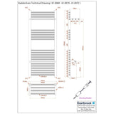 Eastbrook Ladder Rail Eastbrook Haddenham Straight Vertical Towel Rail in Matt Anthracite