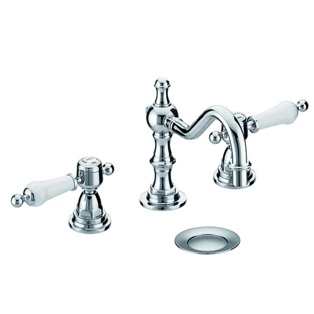 Heritage 3 Tap Hole Basin Set Chrome Heritage Glastonbury 3 Tap Hole Swivel Spout Basin Mixer Tap