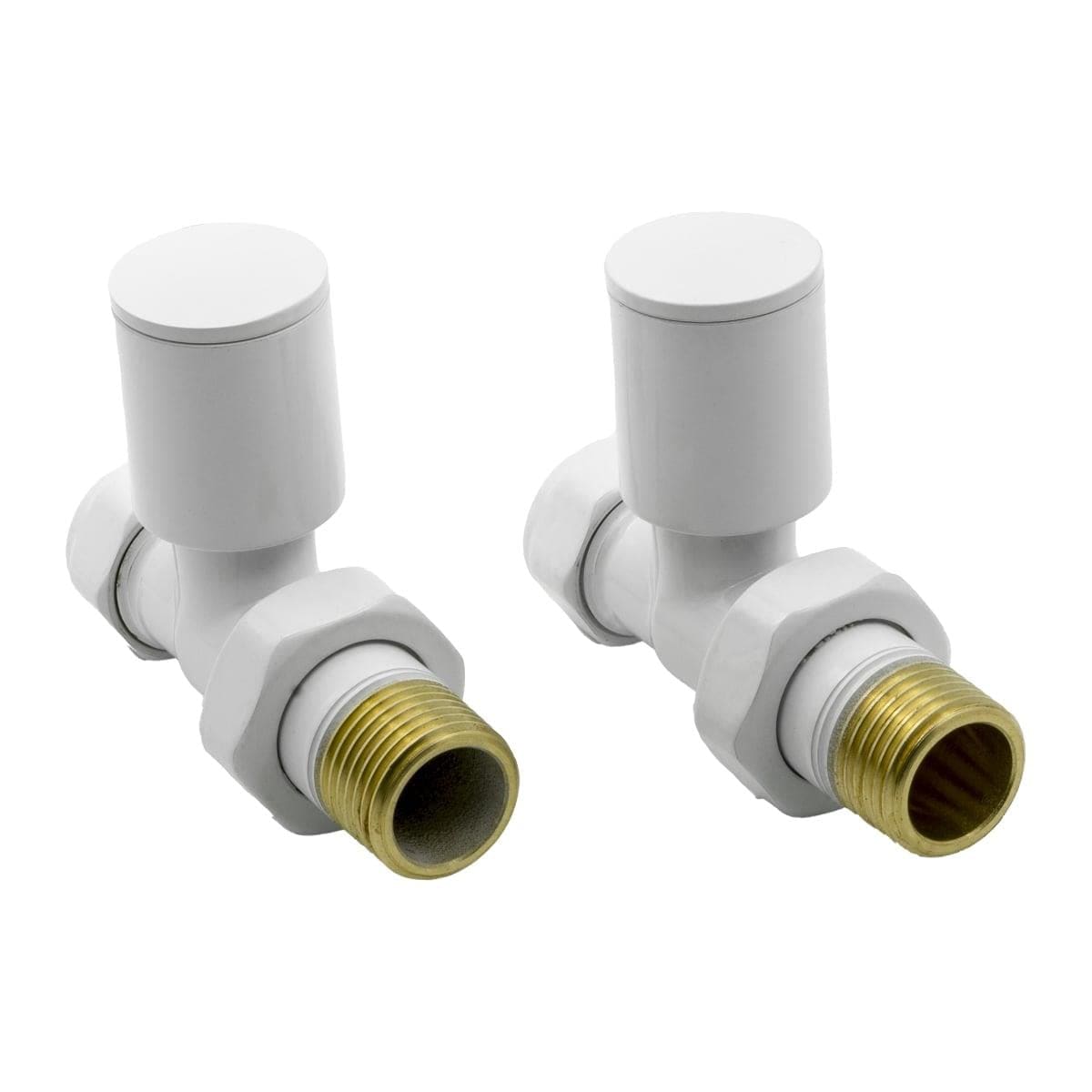 Reina Radiator Valve White Reina Portland Straight Radiator Valves