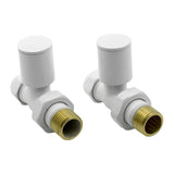 Reina Radiator Valve White Reina Portland Straight Radiator Valves