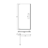 Crosswater Hinged Shower Door Crosswater Asura 8mm Hinged Shower Door