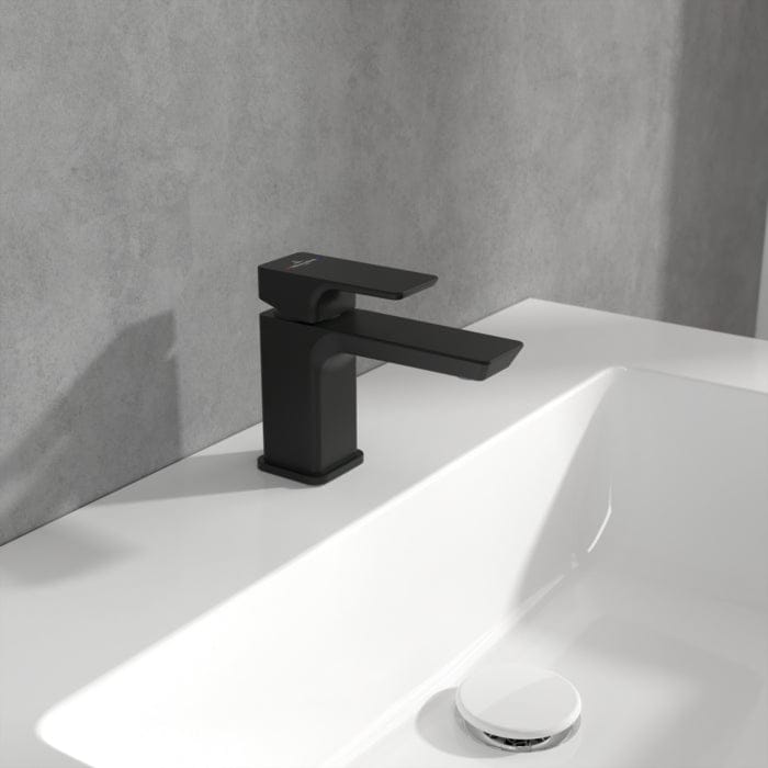 Villeroy & Boch Cloakroom Tap Villeroy & Boch Subway 3.0 Mini Basin Mixer Tap with Pop-Up Waste in Matt Black