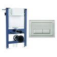 Crosswater Wall Hung WC Frame Belgravia Plate in Brushed Nickel Crosswater 0.82m Dual Flush WC Support Frame Set with Flush Plate