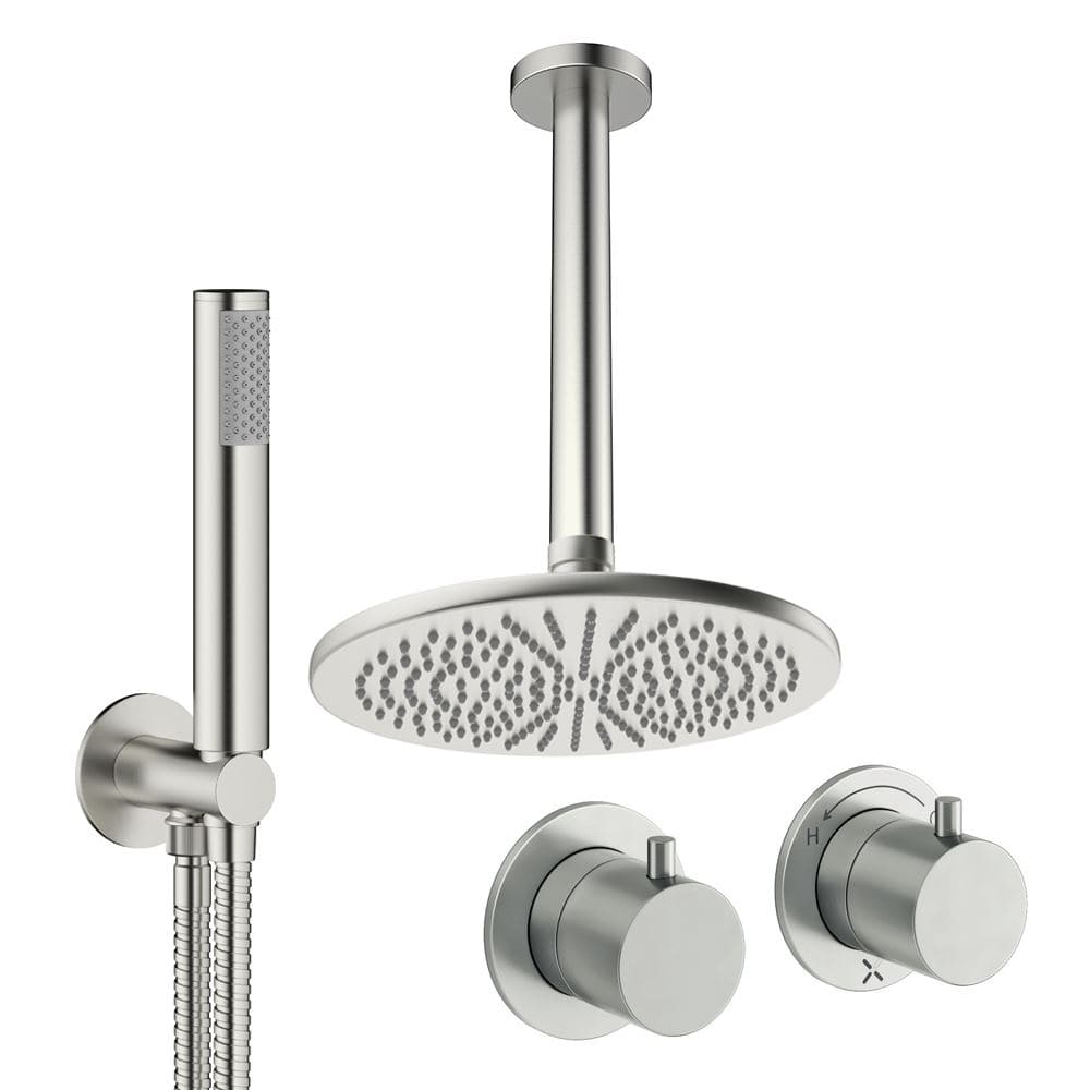 UK Bathroom Store Concealed Shower Set Crosswater Module Shower Set 1 with Fixed Head and Pencil Handset