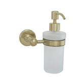 JTP Soap Dispenser Brushed Brass JTP Grosvenor Frosted Glass Soap Dispenser