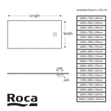 Roca Rectangle Shower Tray ROCA Terran-N Superslim Stonex® Rectangular Shower Tray with Twist Colour Match Waste Cover
