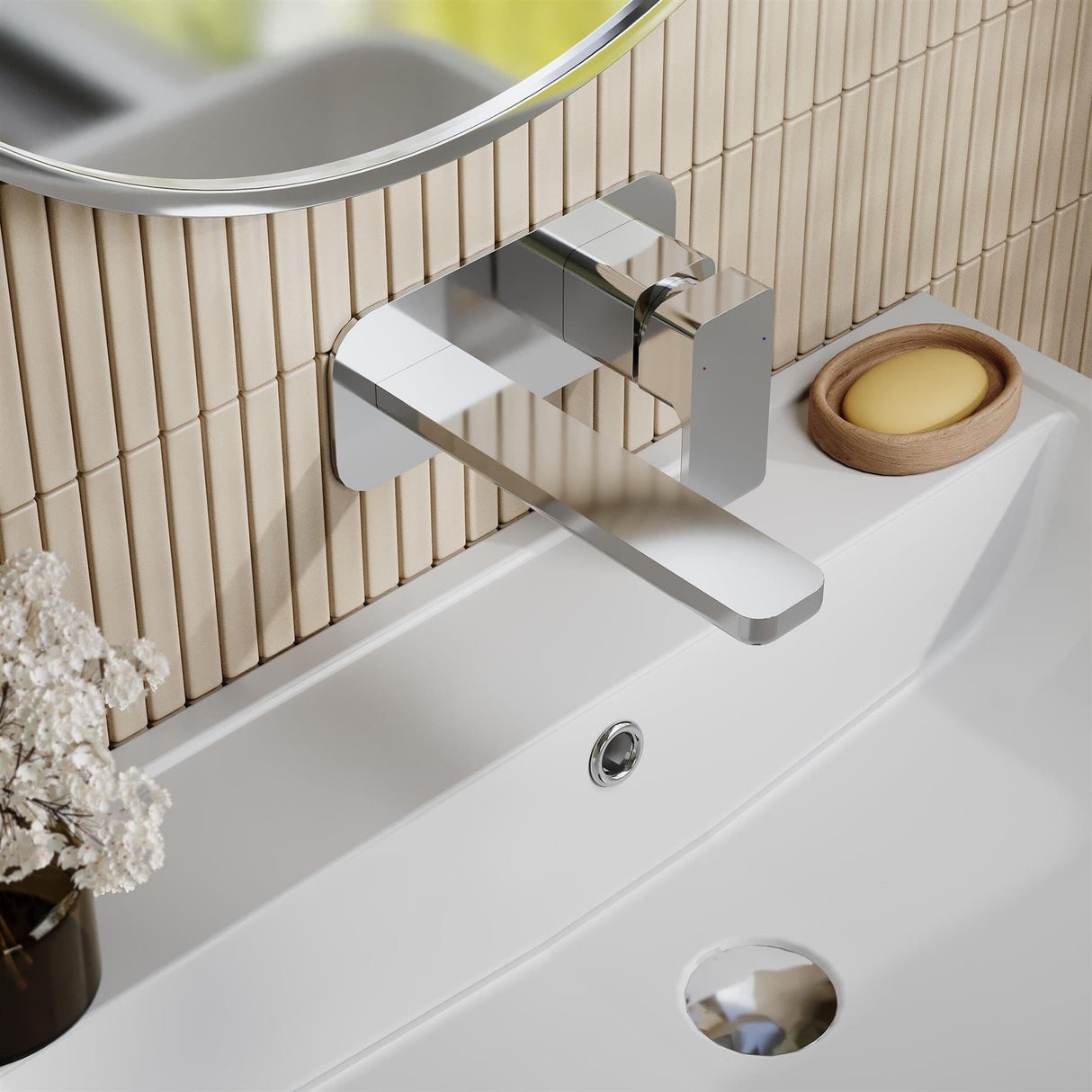 Aquarius Bathrooms Wall Mounted Basin Tap Aquarius Tetra Wall Mounted 2 Tap Hole Basin Mixer Tap