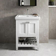 Burlington Floor Standing Vanity Unit Matt White / 1 Hole Burlington Riviera Floor Standing 650mm Vanity Unit with Square Basin