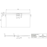 Villeroy & Boch Rectangle Shower Tray Villeroy & Boch Architectura Metalrim Rectangular Shower Tray in Alpin White
