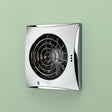 HiB Wall Mounted Fan Chrome / Timer HiB Hush Wall Mounted Bathroom Fan