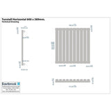 Eastbrook Panel Radiator Eastbrook Tunstall Straight Horizontal Designer Radiator in Matt Anthracite