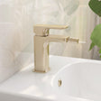 Imex Bidet Tap Brushed Brass Imex Blade Bidet Mixer Tap with Clicker Waste