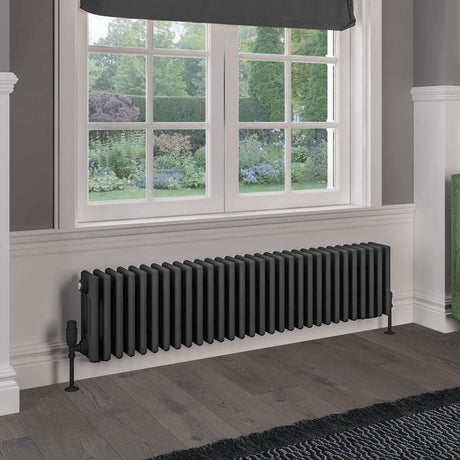 Eastbrook Rivassa Traditional 4 Column Radiator in Matt Anthracite