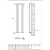 Aquarius Bathrooms Panel Radiator Aquarius Flat Single Vertical Radiator