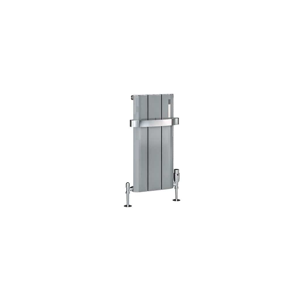 Eastbrook Panel Radiator Eastbrook Peretti Straight Vertical Aluminium Radiator in Polished Aluminium