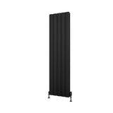 Eastbrook Panel Radiator Eastbrook Guardia Straight Vertical Aluminium Radiator in Matt Black