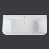 Imex Back to Wall Freestanding Baths Imex Ravine Back to Wall Freestanding Bath - 1700 x 810mm in White Gloss