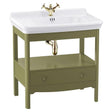 Burlington Floor Standing Vanity Unit Carlyle Green / 1 Hole Burlington Guild Floor Standing 850mm Vanity Unit with Basin