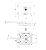 Crosswater Fixed Shower Heads Crosswater MPRO Stream Square Recessed Shower Head