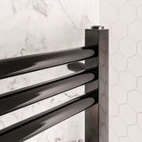 Eastbrook Ladder Rail Eastbrook Wendover Straight Heated Towel Rail in Black Gold