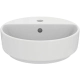 Ideal Standard Countertop Basin Ideal Standard i.life O Round 400mm 1 Tap Hole Countertop Basin in White Gloss