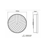 Crosswater Fixed Shower Head Crosswater MPRO Industrial 8" Fixed Round Shower Head in Chrome