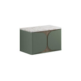 Crosswater Wall Mounted Vanity Unit Sage Green / Crosswater Tambour Worktop - Gold Vein Estatuario Crosswater Tambour Vanity Unit with Basin or Worktop - 800mm - One Drawer - Wall Mounted