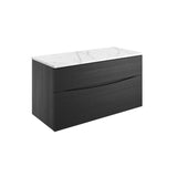 Crosswater Wall Mounted Vanity Unit Crosswater Glide II Wall Mounted Two Drawer Vanity Unit with Worktop