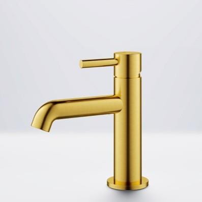 Flova Mono Basin Tap Flova Levo Single Lever Mono Basin Mixer Tap in Brushed Gold