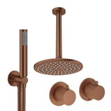 UK Bathroom Store Concealed Shower Set Crosswater Module Shower Set 1 with Fixed Head and Pencil Handset