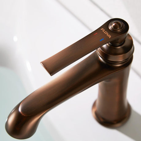 Flova Mono Basin Tap Flova Liberty Basin Mixer Tap with Clicker Waste in Oil Rubbed Bronze