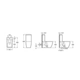Imex Close Coupled Toilet Imex Essence Rimless Closed Back Close Coupled Toilet with Soft Close Seat