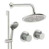 UK Bathroom Store Concealed Shower Set Crosswater Module Shower Set 2 with Riser Rail Kit and Overhead Shower