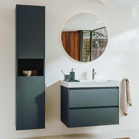 Roca Ona 800mm Wall Mounted Two Drawer Vanity Unit with Basin