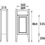 Heritage Cloakroom Vanity Unit Heritage Caversham 400mm Floor Standing Cloakroom Vanity Unit and Basin Bundle